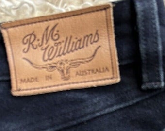 Vintage RM Williams Size 10 Moleskin Pants blue jeans trousers casual logo