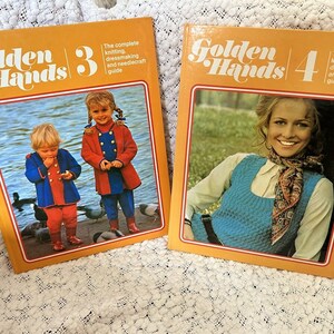 Vintage 1970s Golden Hands complete book set 1 18 knitting dressmaking sewing image 3
