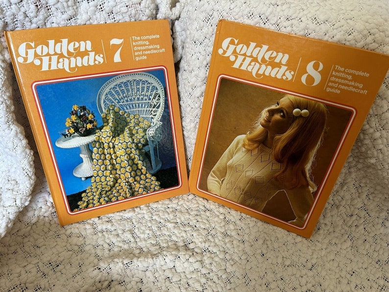 Vintage 1970s Golden Hands complete book set 1 18 knitting dressmaking sewing image 5