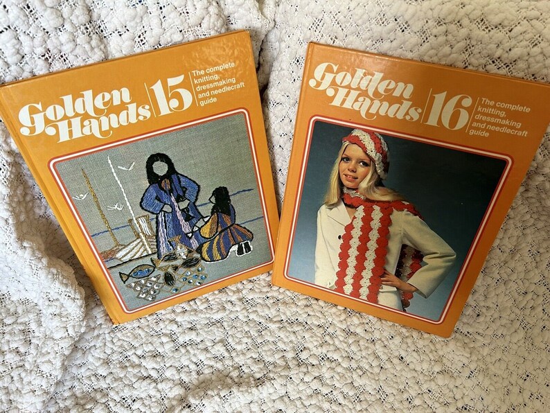 Vintage 1970s Golden Hands complete book set 1 18 knitting dressmaking sewing image 10
