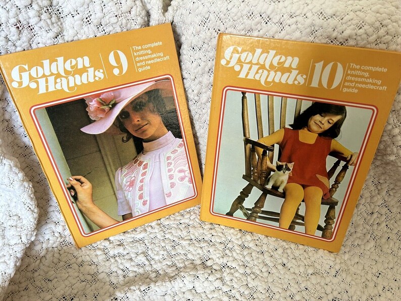 Vintage 1970s Golden Hands complete book set 1 18 knitting dressmaking sewing image 7