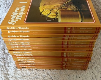Vintage 1970s Golden Hands complete book set 1 - 18 knitting dressmaking sewing