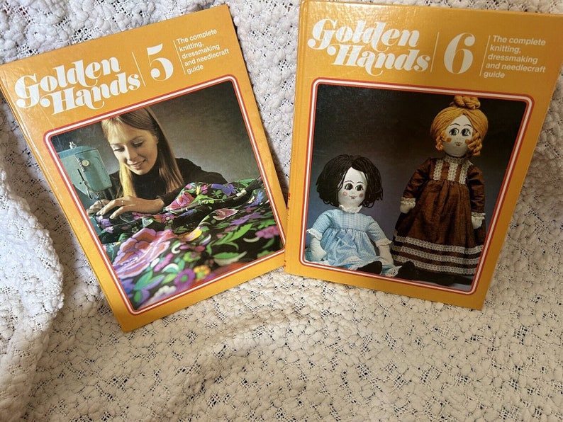 Vintage 1970s Golden Hands complete book set 1 18 knitting dressmaking sewing image 4