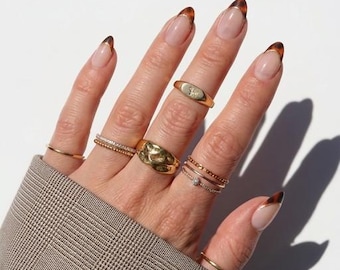 Leopard French Press On Nails | Tortoiseshell Animal Print Tips, Reusable False Nails