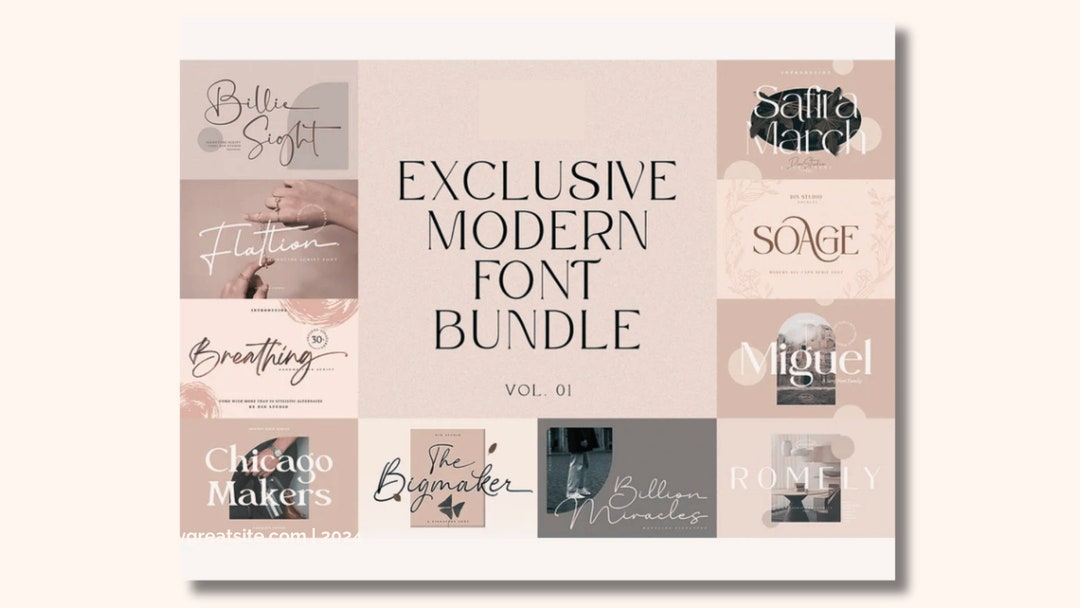 Exclusive Modern Font Bundle Font SVG Modern Font Dfx Otf Ttf instant ...