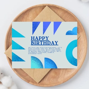 Carte d'anniversaire écossaise drôle