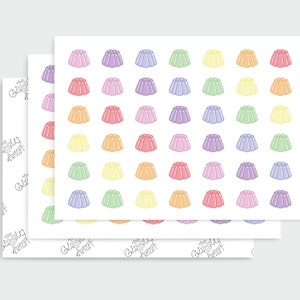 84 Jelly-stickers/plannerstickers/decoratie/regenboogkleurig/kaarten maken/briefpapierbenodigdheden