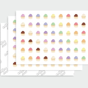 108 cupcakestickers/plannerstickers/decoratie/regenboogkleurig/kaarten maken/briefpapierbenodigdheden