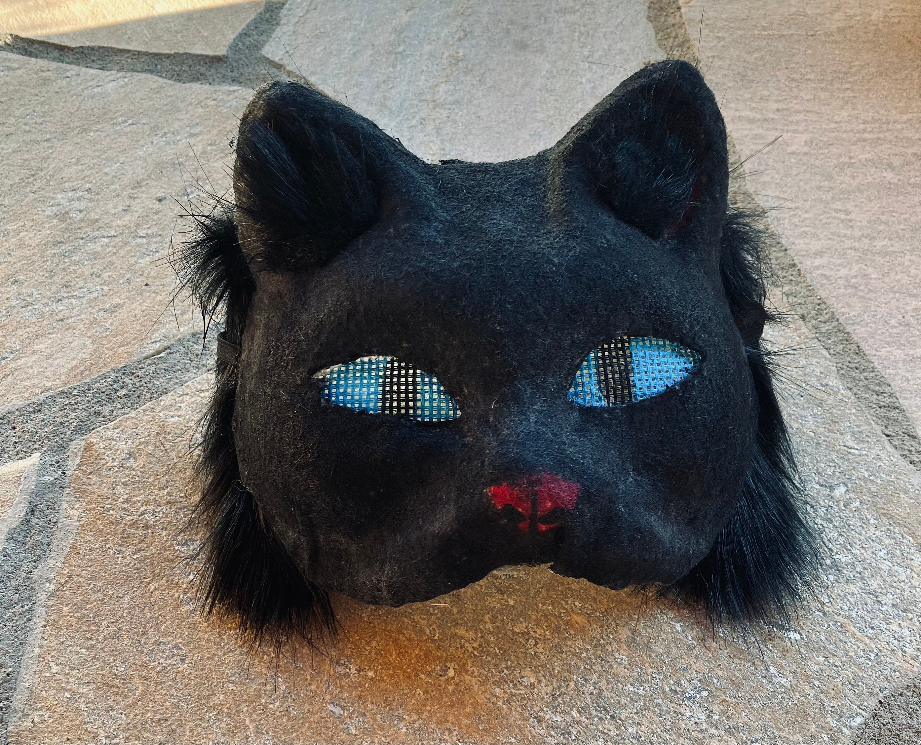 Therian Cat Mask Ghibli Theme dark Black Anime Eyes 