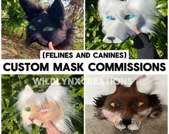 Commissions de masques personnalisés || félins et canidés || lisez la description !!!