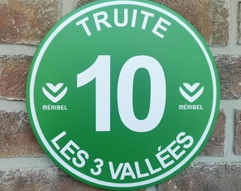 Custom Ski Piste Sign, Hand-Stenciled Mountain Wall Art, Chamonix Les 3 Vallées (25cm)
