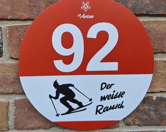Ski Trail Signs - Custom - Handmade Vintage Piste Marker - Man Cave - Home Bar - Chalet Decor - Mountain Art - Austria - Snowboard Gift