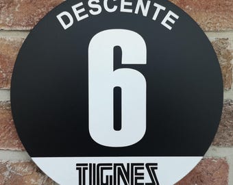 Tignes Ski Piste Sign: Retro Style Ski Decor