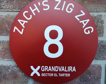 Custom Ski Piste Sign: Personalise, Man Cave, Wall Art, snowboard, Chamonix, Tignes, Courchevel