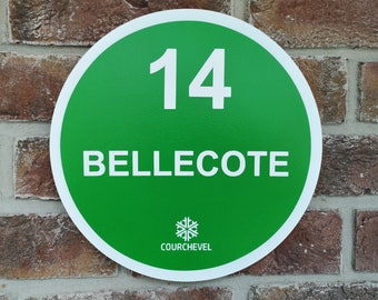 Ski Piste Marker Sign, Courchevel, Snowboard, Alps, Rustic Sign