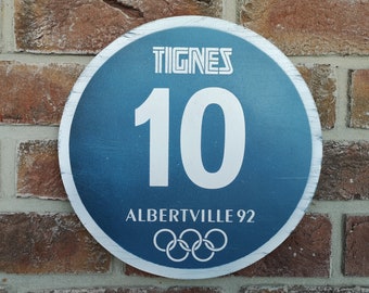 Vintage Olympic Ski Piste Marker Sign Custom Birthday Gift Man Cave Home Bar