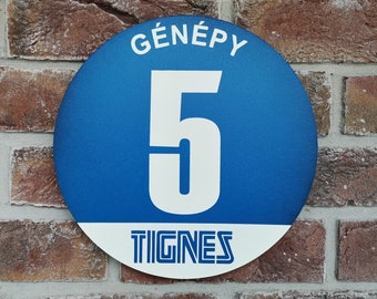 Retro Tignes Ski Trail Sign: Alpine Home Decor