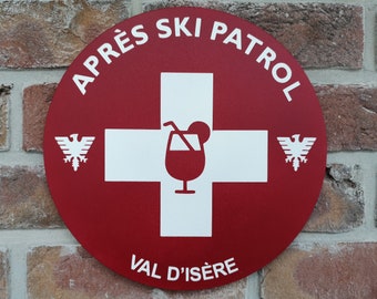 Apres Ski Sign Wall Art, custom, personalise, ski, snowboard, Chamonix, Tignes, Mountains, Alps,