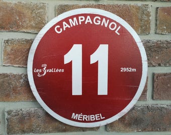Personalized Ski Piste Sign: Hand-Painted Alpine Decor