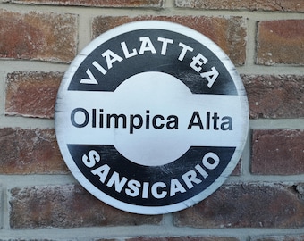 Ski Piste Sign. Personalise your own. Hand made. Ski wall art, man cave, snowboard