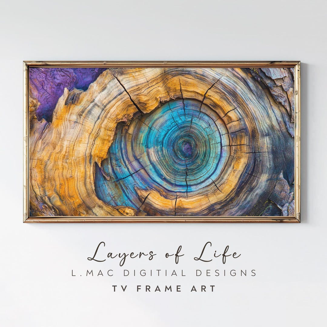 Tree Ring Art for Samsung Frame TV | Digital Art for Tv | Artful Modern ...