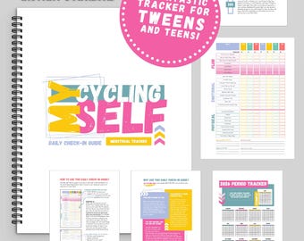 Tween Period Tracker, Teen Menstrual Cycle Calendar, First Period Health Resource, Puberty Education, Teen Body Awareness