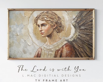St. Gabriël Aartsengel lijst tv-kunst: religieus kunstwerk voor digitale weergave