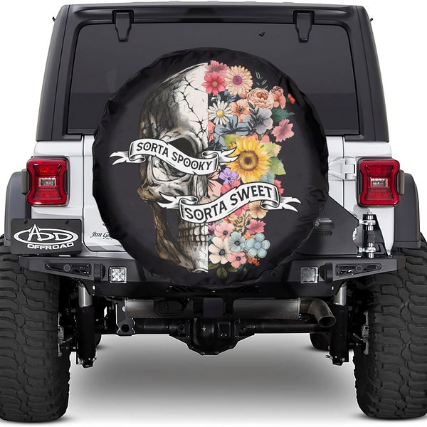 Custom Skull Spare Tire Cover, Skull Tire Cover, SUV, Camper, Jeep Tire Cover, Bronco Tire Cover, Back Tire Cover, Custom Tire Covers,Skull