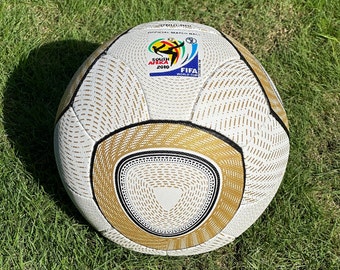 Ballon de football officiel Gold Jobulani 2010 de la Coupe du Monde de la FIFA, Afrique traditionnelle de football, taille 5 | Cadeau football | Ballon de ligue pour enfant