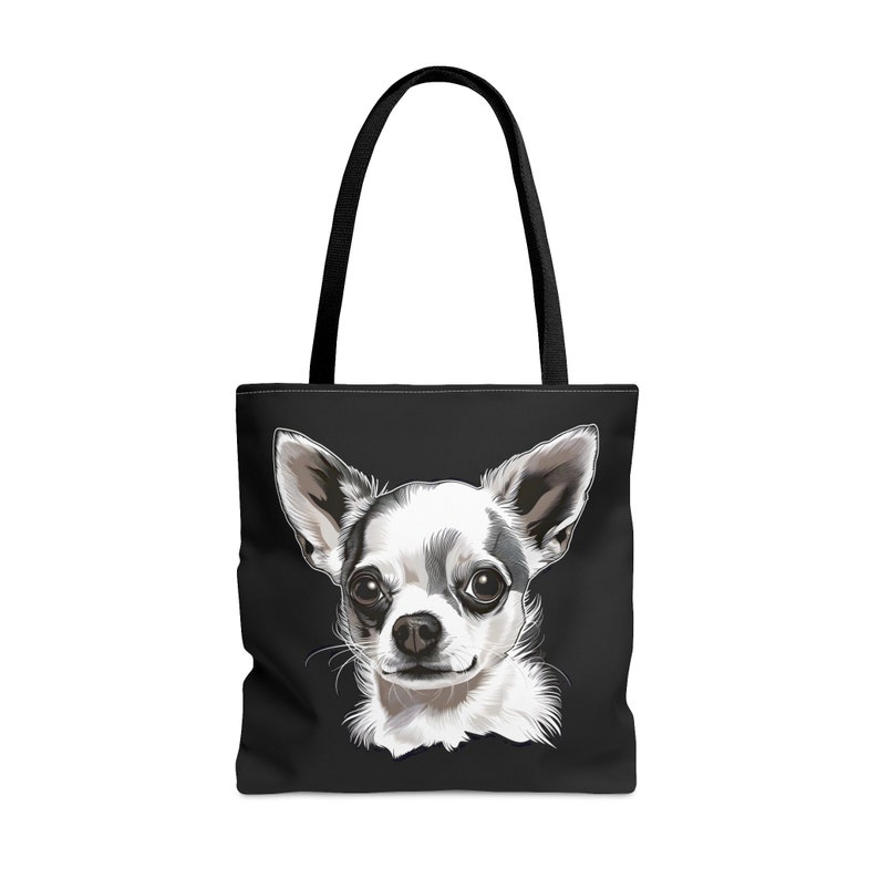 Chihuahua Foldable Tote Bag - Durable Waterproof Nylon, Zippered, 17"x17" - View #2