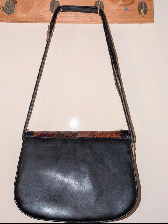 Y2K Patchwork Authentic Leather Shoulder Bag Vint… - image 19