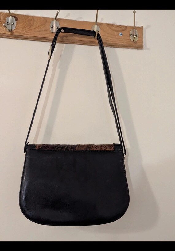 Y2K Patchwork Authentic Leather Shoulder Bag Vint… - image 6