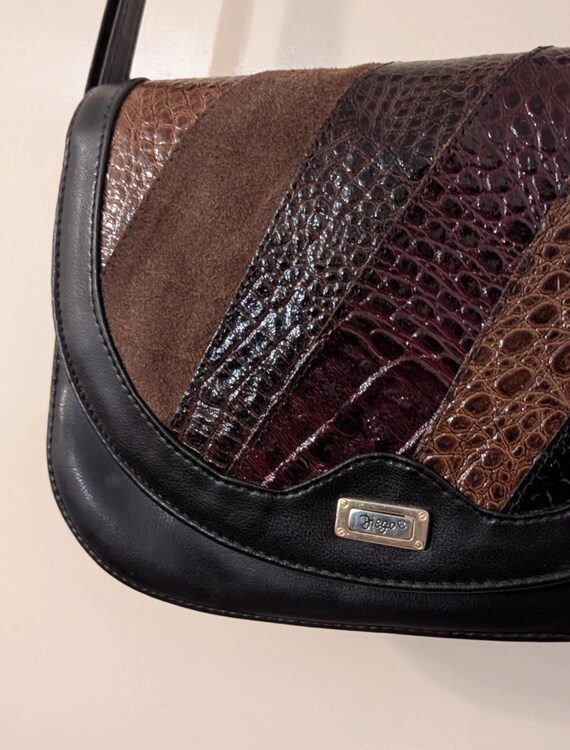 Y2K Patchwork Authentic Leather Shoulder Bag Vint… - image 18