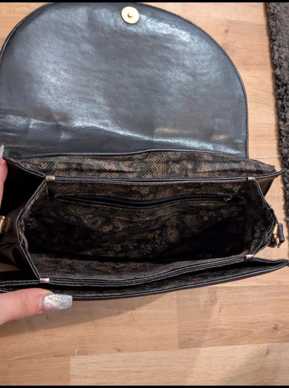 Y2K Patchwork Authentic Leather Shoulder Bag Vint… - image 9