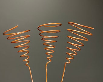 3 PACK Electroculture Copper Garden Antennas, Ighina Spiral