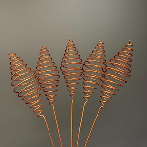 5 Pack Large Copper Electroculture Antennas | Full Ighina Spiral Garden Antennas