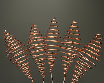 5 PACK Large Electroculture Copper Garden Antennas, Full Ighina Spiral