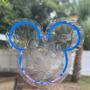 Mickey suncatcher cling for windows, cute rainbow maker, rainbow window sticker, disney decal, Mickey Mouse window decal