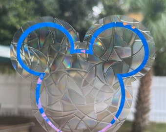 Mickey suncatcher cling for windows, cute rainbow maker, rainbow window sticker, disney decal, Mickey Mouse window decal
