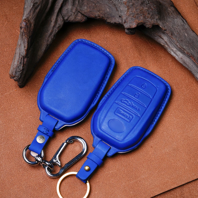 Carbon Fiber Pattern Remote Key Cover W/ Keychain For Toyota Camry Corolla RAV4 - Foto 7