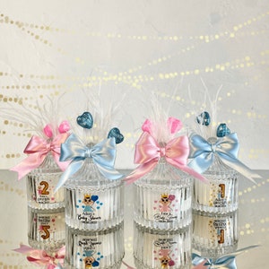 New Baby Shower Candle Favors for Guests, Birthday Party Girl and Boy Favor, 1st Birhtday Thank You Favors, Pink and Blue Baby Party Gifts