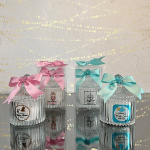 Elegant Personalized Baby Shower Favors for Guests, Custom Baptism Candle Favors, New Baby Party Favors in Bulk, Baby Girl and Boy Favors