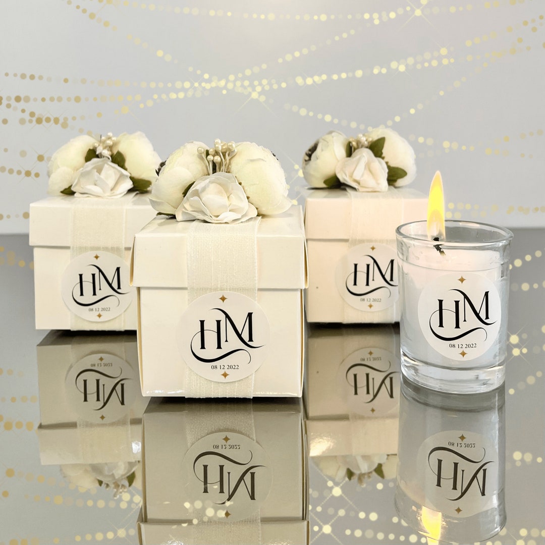 Custom Shot Glass Candle Wedding Favors: Personalized Keepsake Gift - Etsy