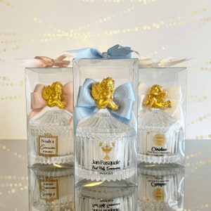 Anjo dourado exclusivo em velas de vidro, lembrancinhas de batismo para convidados, lembranças de agradecimento para chá de bebê, lembrancinhas de primeira comunhão em massa