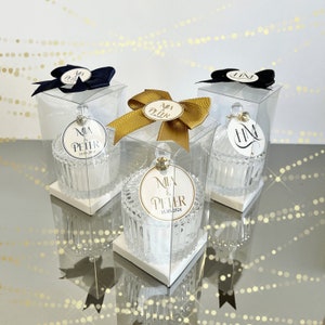 Personalized Wedding Favor in Glass, Luxury Wedding Party Thank You Bulk Favors for Guests, Bridal Shower Gift  Guest, Engagement Favor