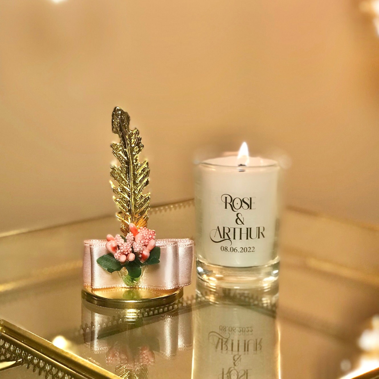 Personalized Shot Glass Wedding Candle Favors for Guest in Bulk ...
