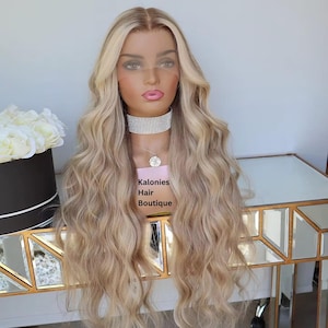 Beige Blonde with  Light Blonde Highlights Customized 26”