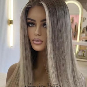 Beige Blonde with Front Light Blonde Highlights Customized 24”