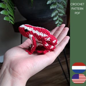 Phantasmal poison dart frog - English Nederlands - realistic amigurumi crochet pattern (PDF download)