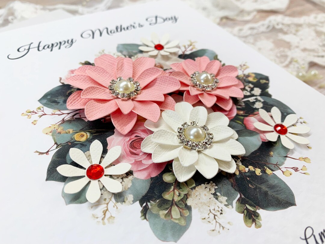 Personalised Mothers Day Card Handmade for Mum Wife Mother Nan Mummy ...